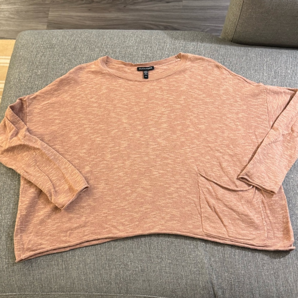 Eileen fisher Organic Linen Cotton Slub Box-Top